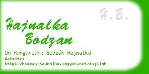 hajnalka bodzan business card